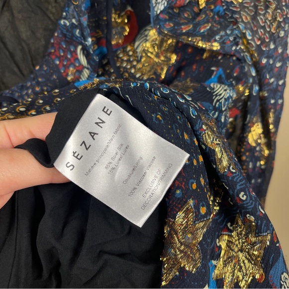 Sézane Flore Blouse in Golden Peacock - Picture 4 of 5